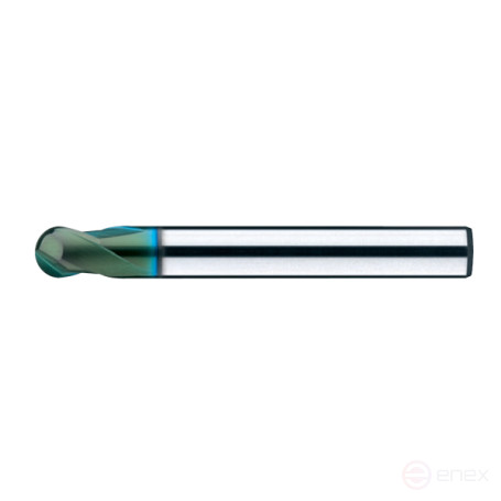 Spherical milling cutter D0.4x0.4x40x4 Z2 TiSiN-nano