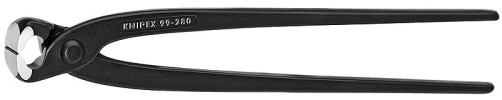 Клещи вязальные для арматурной сетки, рез: провол. ср. Ø 2.4 мм, твёрд. Ø 1.6 мм, 61 HRC / 25 мм, L-250 мм, чёрн.