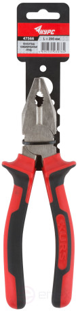 Trend combination pliers, two-tone rubberized handles, chrome-nickel coating 200 mm