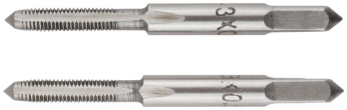 Metric taps, alloy steel, set of 2 pcs. M3x0.5 mm