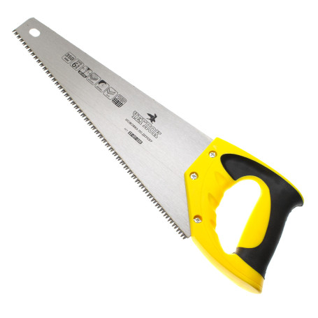 Ножовка по дереву 350мм 6TPI (средний зуб), 3D заточка, закаленный зуб, ЧЕГЛОК (6/60)