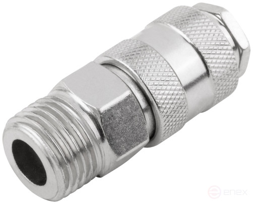 Quick-release adapter with 1/2" male thread shut-off valve