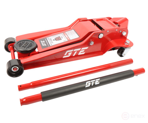 Домкрат подкатной 3.5т 95-552мм двухпоршневой GTE