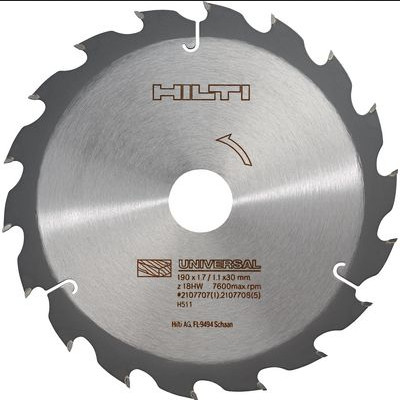 Circular saw blade SCB WU 190x30 z18 (5 pcs)