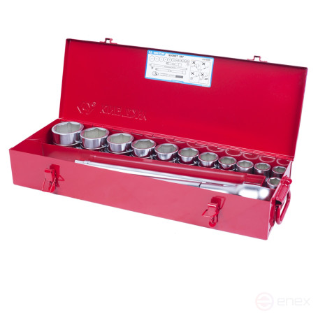 Socket set with accessories 3/4", hexagonal, 21-50 mm, 16 pieces KING TONY 6316MR