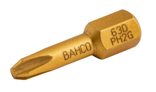 Phillips screw bits, 25 mm 63D/PH2G