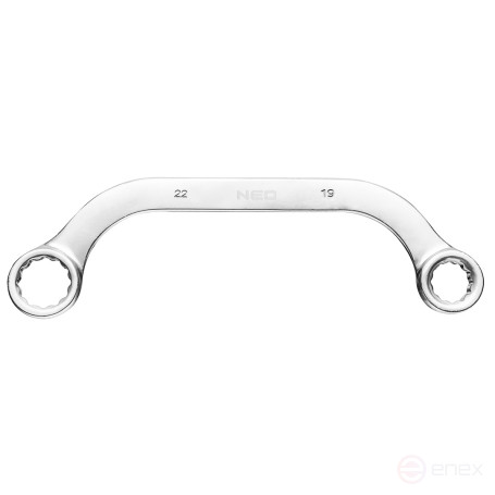 Ключ накидной изогнутый, 19 x 22 мм