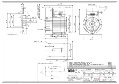 RPM1 motor for rotary pumps