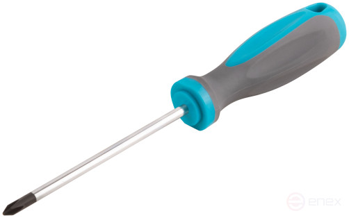Screwdriver, CrV steel, rubberized handle PH1 x 100 mm