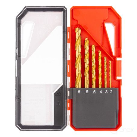 Наб. сверл №80 6 шт (Ø2/3/4/5/6/8) HSS-G M2 TiN ПрофОснастка