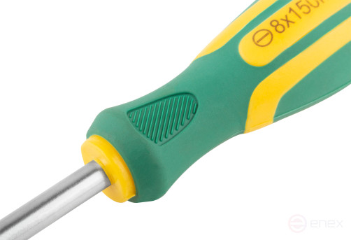 Отвертка "Контур", CrV сталь, прорезиненная ручка 8х150 мм SL