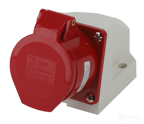 Socket ERA R(OUT)-16-3P-PE-N-IP44 fixed outdoor 115 3P+PE+N 16A 380V IP44