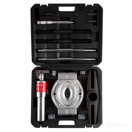 Hydraulic bearing puller, 12 t, 20-200 mm, segment type, with combined pump MASTAK 104-19712