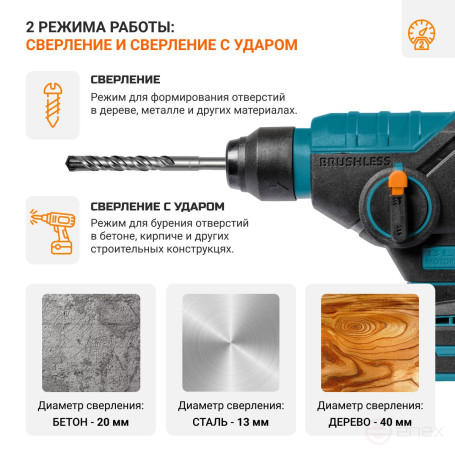 Battery punch BORT BHD-18Li-0 (without battery and storage)