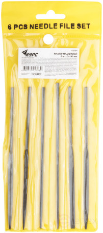 Files, 6 pcs., 3x140/65 mm ( in a PVC envelope)