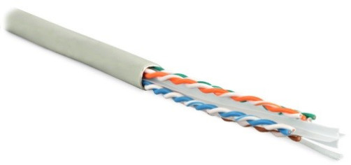 UUTP4-C6-S23-IN-LSZH-GY-100 (100 m) Twisted pair U/UTP cable, category 6, 4 pairs (23 AWG), single-core (solid), with separator, LSZH, ng(A)–HF, -20°C - +75°C, gray - warranty:15 years component, 25 years system