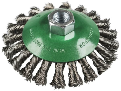 Conical brush with threaded connection, twisted wire BK 600 Z, 115 x 14, 358328