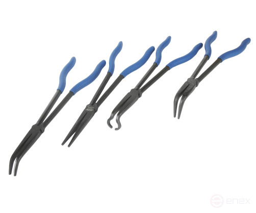 A 4-piece set of locksmith and assembly tools (elongated pliers) in a JTC case