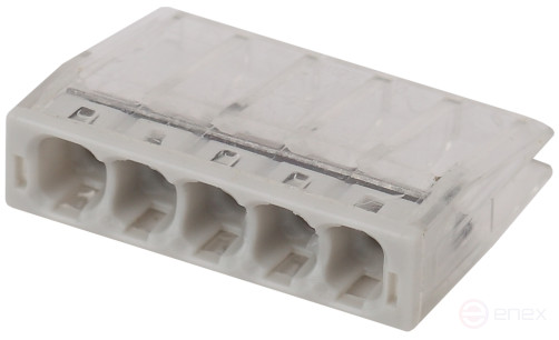 ERA terminal NO-224-31 compact series 205 5 holes 0.5-2.5 mm2 pack of 4 pcs