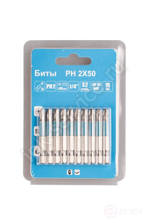 PH2 X 50 forged bits (10 pcs. tape)
