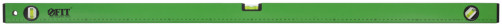 Уровень "Техно", 3 глазка, зеленый корпус, фрезерованная рабочая грань, шкала 1200 мм