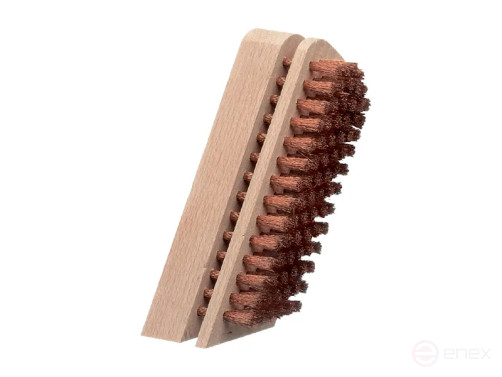 Щетка ручная, 6 рядная, 150х50х19 мм, бронзовая проволока BRO 0,15 мм, высота ворса 20 мм