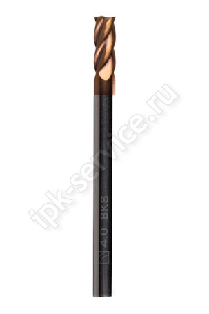 Carbide end mill VK8 c/x f 4 z=4