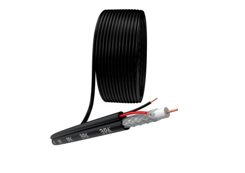 KK-0.5-PE Cable for Analog Video Surveillance ERA KKSP-2x0.5 mm bay 200 meters, Black