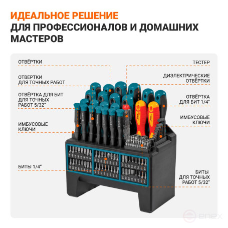 Набор ручного инструмента BORT BTK-114