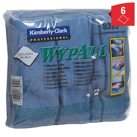 WypAll® Микрофибра - Сложенная / Синий /40 x 40 cm (4 Пачек x 6 листов)