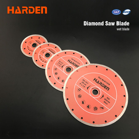 Solid diamond cutting disc, 230 x 22.2 mm, wet cutting// HARDEN