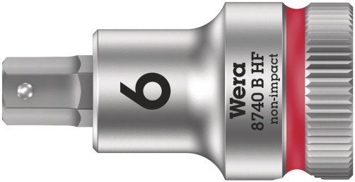 8740 B Hex-Plus HF Zyklop End head with an insert for an internal hexagon, DR 3/8", with the function of fixing fasteners, 6 x 35 mm