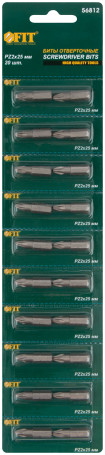 CrMo steel S2 bits, blister pack, single-sided 25 mm RZ2, 20 pcs.