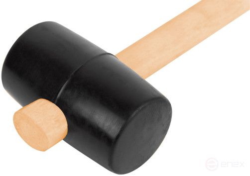 Rubber mallet, wooden handle 50 mm ( 300 gr )