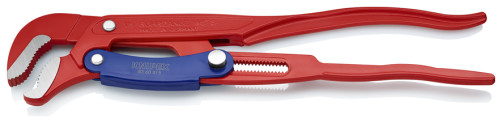 Pipe wrench 1 1/2", S-shaped thin sponges, with quick adjustment, Ø60 mm (2 3/8"), L-420 mm, red, Cr-V