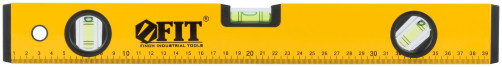 Уровень "Старт", 3 глазка, желтый корпус, фрезер. рабочая грань, магниты, шкала 400 мм