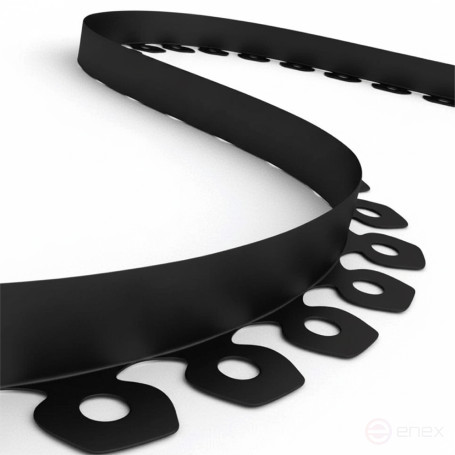 Plastic Mango garden board Geoplastboard, height 38 mm, 10 meters +30 stakes, black