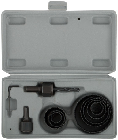 Circular saws set of 8 pcs. (19, 22, 28, 32, 38, 44, 51, 64 mm) in the case