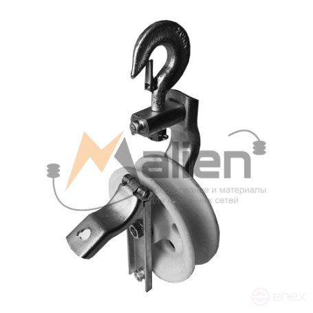 Roller rolling outboard MP-200x60 on a MALIEN swivel hook
