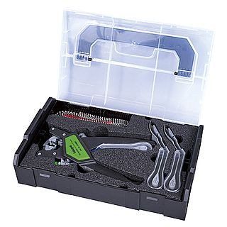 Set with crimping pliers "Quadro", in a suitcase