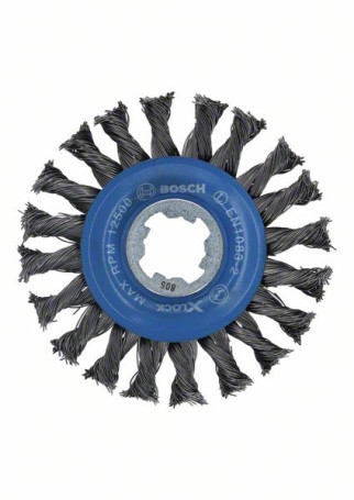 Disc brush with bundles of steel wire X-LOCK, 115 mm 115 mm, 0.5 mm, 12 mm, X-LOCK