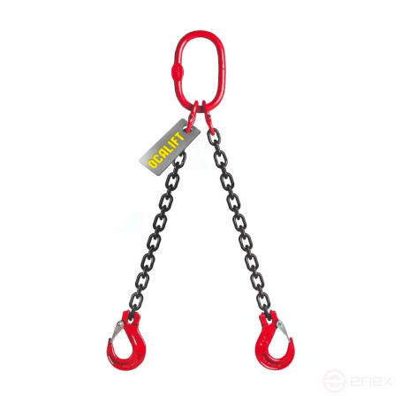 7.5t 2.5m OCALIFT Sling 2CC Double-branched Chain 8kl Glazed Chain 8kl G80