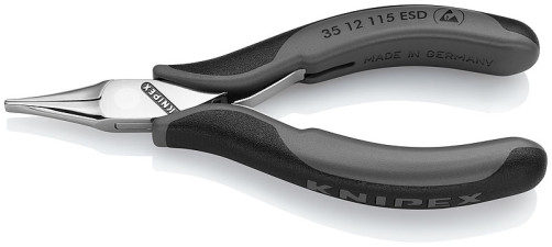 ESD gripping antistatic pliers for electronics, L-115 mm, 2-k handles