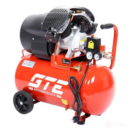 Pneumatic compressor 220V 2.2kW 8atm. 250L/min. receiver-50L serving. with a straight line. priv. The V-image. GTE