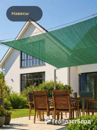 Facade shading grid 55%, 4x10m for greenhouses, fences, plants, from the sun, for the garden, for the canopy color green