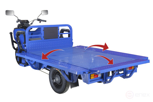 Грузовой электрический трицикл Rutrike Габарит 1700 60V1200W, серый