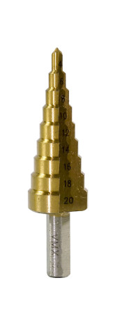 Drill bit for metal stepped 4-20 mm 9 steps step 2 stroke 5