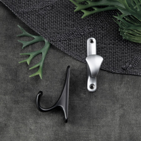 Hook metal one-horn metal DELTA black AKS