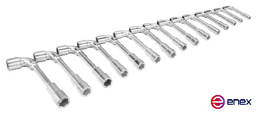 Набор изогнутых торцевых ключей серии 28М, 8 - 24 мм, 15 шт