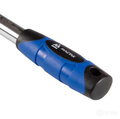 Трещотка 3/8, 250-350 мм, 72 зубца, флажковая с кнопкой, шарнирная, телескопическая с фиксатором МАСТАК 010-33814